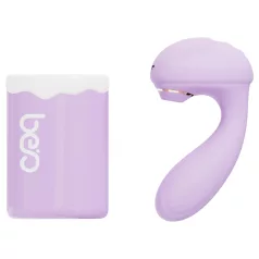 Leopard - vibrador sugador e vibratório - silicone - roxo