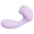 Leopard - vibrador sugador e vibratório - silicone - roxo