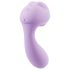 Leopard - vibrador sugador e vibratório - silicone - roxo