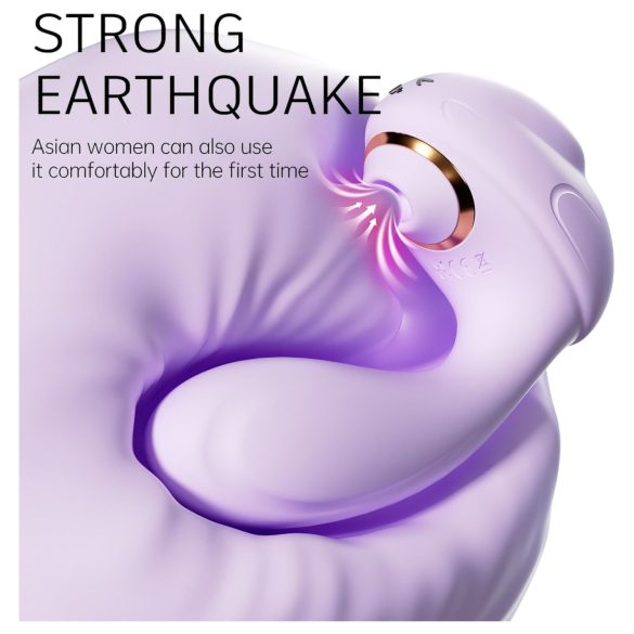 Leopard - vibrador sugador e vibratório - silicone - roxo