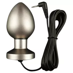 DG-LAB Aço Fosco - plug anal de aço bipolar (prateado)