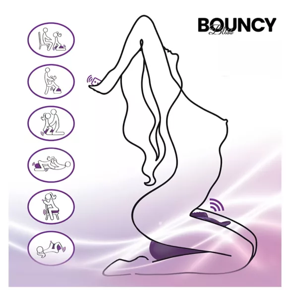 Bouncy Bliss Classic - almofada inflável com vibrador - lilás