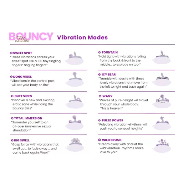 Bouncy Bliss Classic - almofada inflável com vibrador - lilás