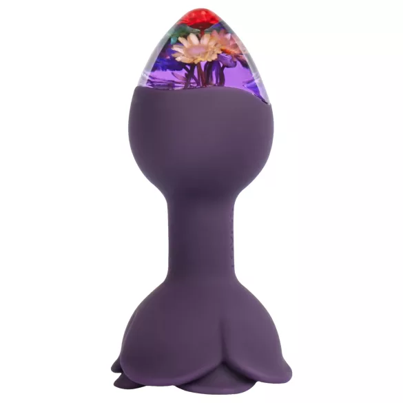 LOVISS Flower - vibrador anal com controlo remoto (roxo)