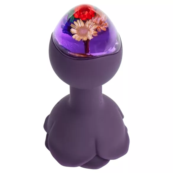 LOVISS Flower - vibrador anal com controlo remoto (roxo)
