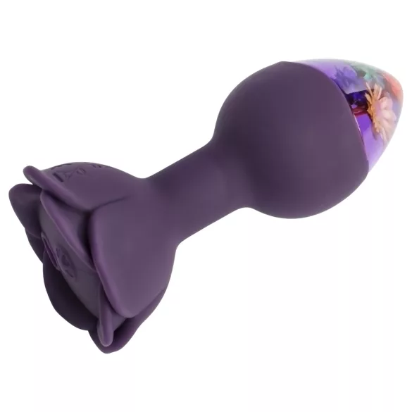 LOVISS Flower - vibrador anal com controlo remoto (roxo)