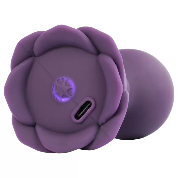 LOVISS Flower - vibrador anal com controlo remoto (roxo)