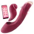 Vibeconnect - vibrador 2 em 1 ponto G e clitóris - silicone vermelho