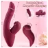 Vibeconnect - vibrador 2 em 1 ponto G e clitóris - silicone vermelho