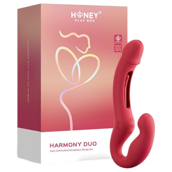 Honey Play Box Harmony Duo - vibrador de língua com cinta inteligente - vermelho