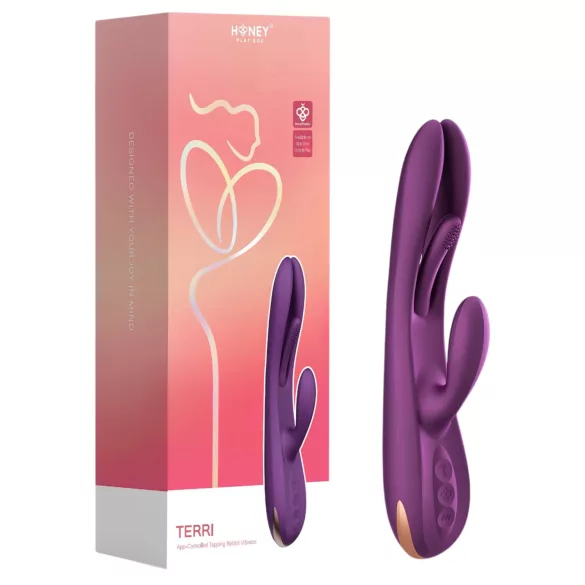 Honey Play Box Terri - vibrador língua e clitóris - silicone roxo