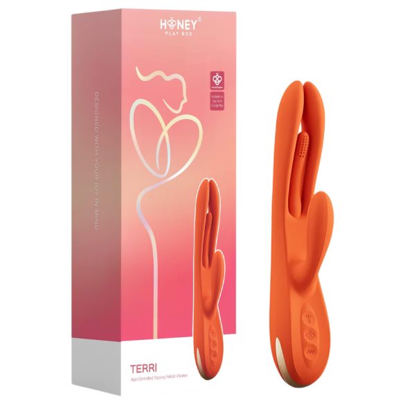 Honey Play Box Terri - vibrador clitóris língua inteligente - laranja