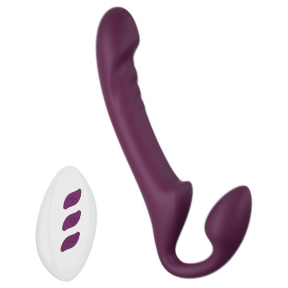 Honey Play Box Bliss - vibrador com cinto com pérolas giratórias - roxo