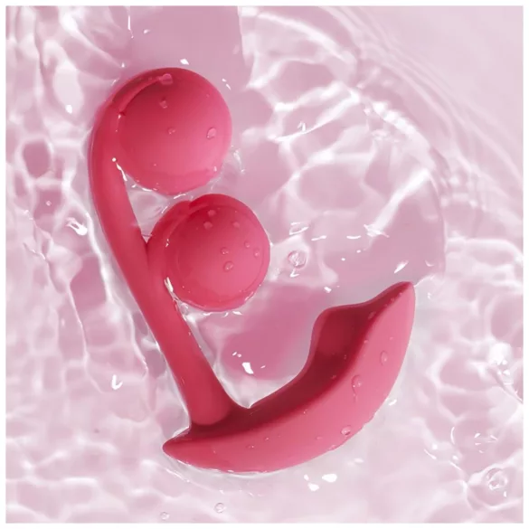 Honey Play Box Melody - vibrador 2 em 1 com contas - silicone vermelho