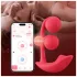 Honey Play Box Melody - vibrador 2 em 1 com contas - silicone vermelho