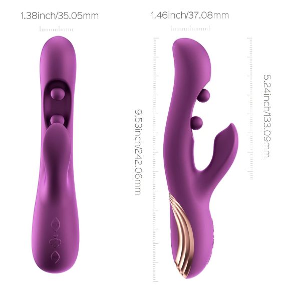 Honey Play Box Gem - vibrador ponto G e clitóris inteligente - bolinhas lilás