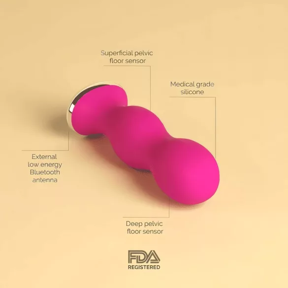 Perifit - bola vaginal inteligente recarregável - silicone rosa
