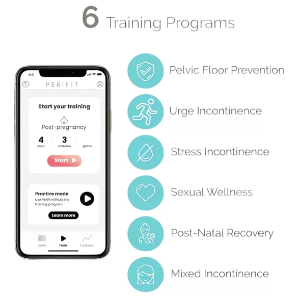 Perifit - bola vaginal inteligente recarregável - silicone rosa