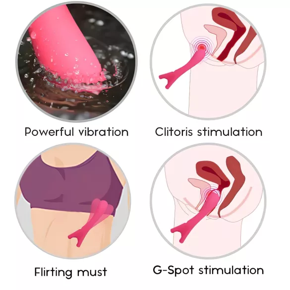 Cotoxo Eiffel Finger - vibrador ponto G recarregável - silicone vermelho