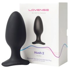   Lovense Hush 2 L - vibrador anal pequeno recarregável 57mm - preto