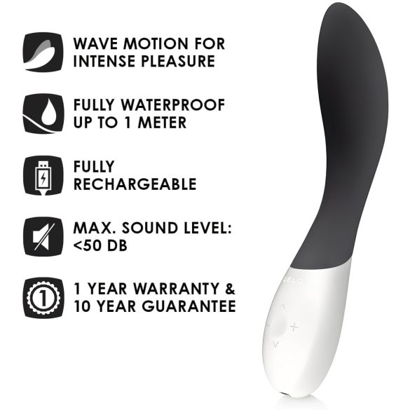 LELO Mona Wave - vibrador ponto G à prova d'água - preto