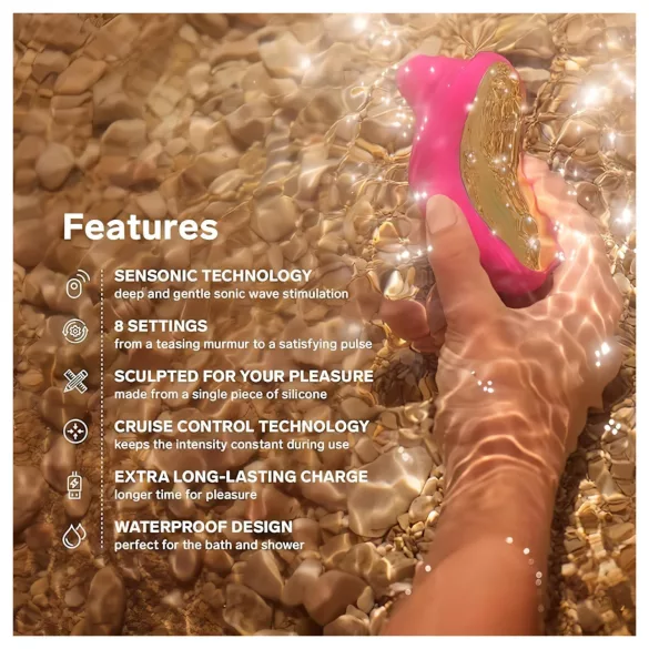 LELO Sona Cruise - vibrador clitóris sucção - silicone rosa