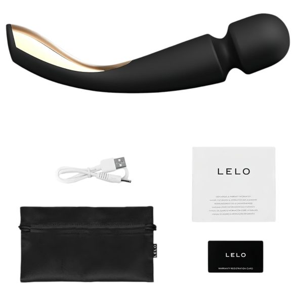 LELO Smart Wand 2 - massageador vibrador recarregável grande - silicone preto