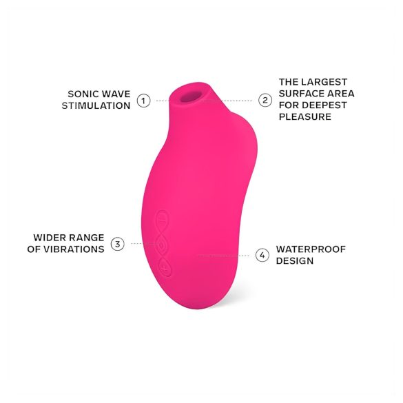 LELO Sona 2 - vibrador clitóris sucção - silicone vermelho