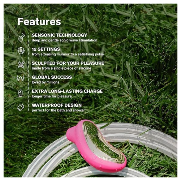 LELO Sona 2 - vibrador clitóris sucção - silicone vermelho