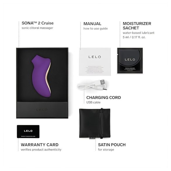LELO Sona 2 Cruise - sugador clitóris ondas sonoras - silicone roxo