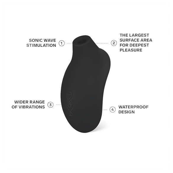 LELO Sona 2 - vibrador clitóris sucção - silicone preto
