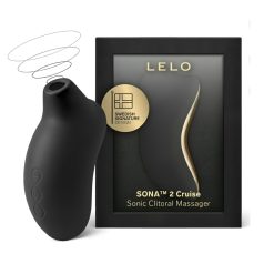   LELO Sona 2 Cruise - vibrador clitóris sucção ondas sonoras - silicone preto