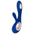 LELO - vibrador rabbit com estimulador clitoriano recarregável - azul