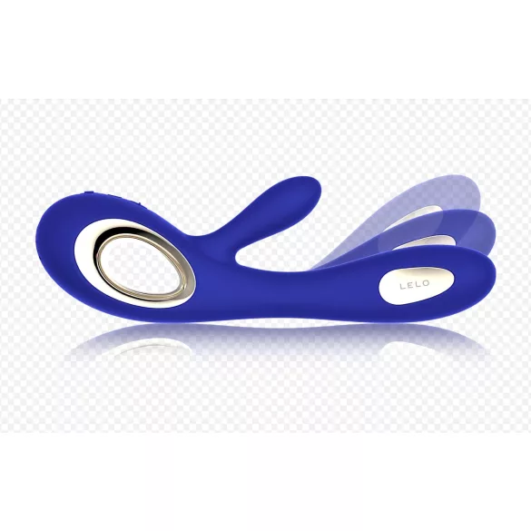LELO - vibrador rabbit com estimulador clitoriano recarregável - azul
