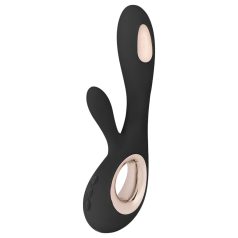   LELO Soraya Wave - vibrador rabbit com movimento de vai e vem - silicone preto