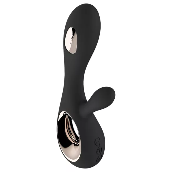LELO Soraya Wave - vibrador rabbit com movimento de vai e vem - silicone preto
