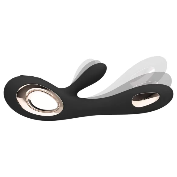 LELO Soraya Wave - vibrador rabbit com movimento de vai e vem - silicone preto
