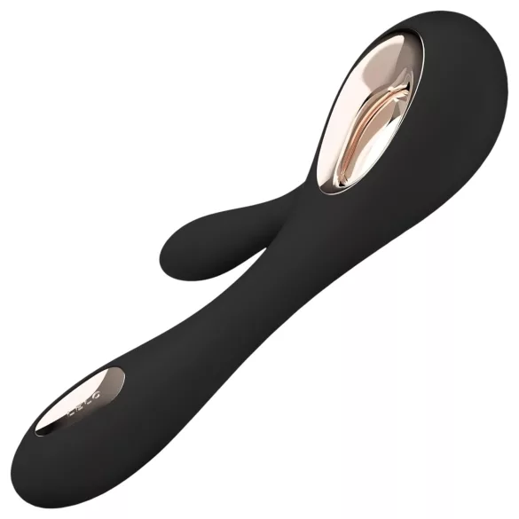 LELO Soraya Wave - vibrador rabbit com movimento de vai e vem - silicone preto