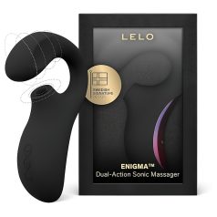   LELO Enigma - vibrador 2 em 1 ponto G clitóris recarregável à prova d'água preto