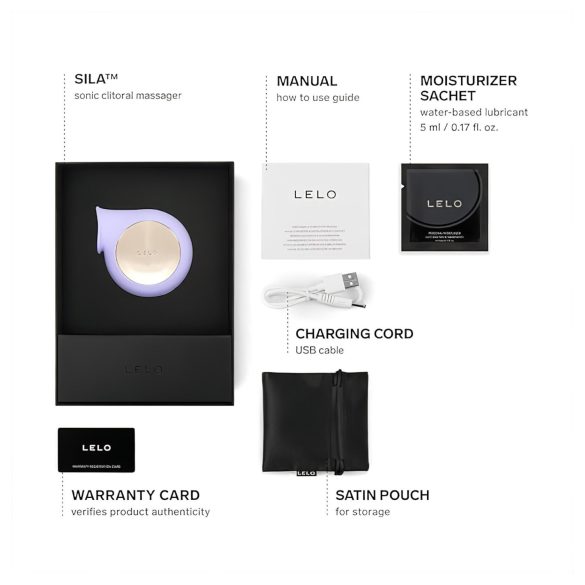 LELO - vibrador clitóris sucção à prova d’água ondas sonoras silicone lilás