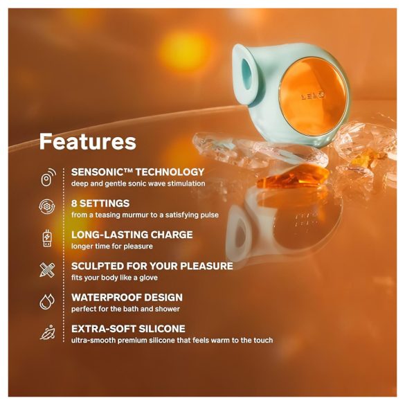 LELO - vibrador clitóris sucção à prova d’água ondas sonoras silicone lilás