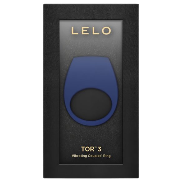 LELO Tor 3 - anel peniano vibratório recarregável inteligente silicone azul