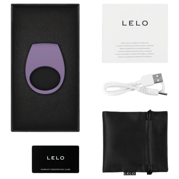 LELO - anel peniano vibratório recarregável inteligente - silicone roxo