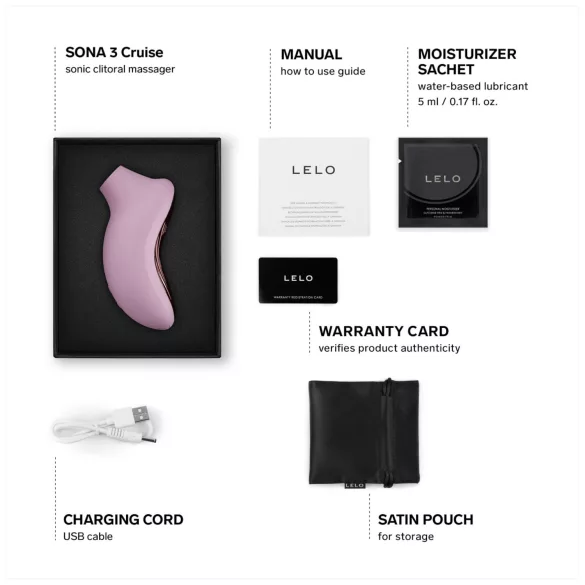 LELO Sona 3 Cruise - vibrador clitóris sucção ondas - silicone rosa