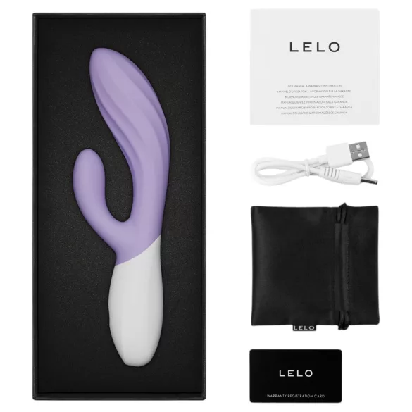LELO INA Twist — vibrador para o ponto G estilo coelhinho, com braço clitoriano (roxo)