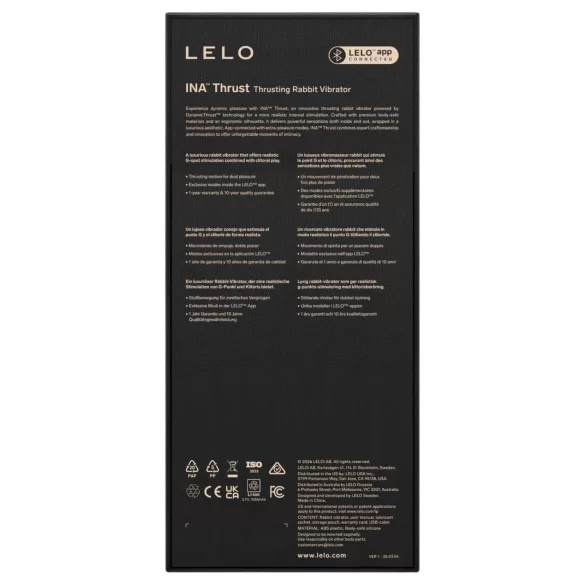 LELO - INA Thrust vibrador coelhinho impulsionador (preto)