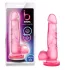 B Yours Sweet N Hard 4 - dildo com escroto - 18cm - rosa