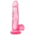 B Yours Sweet N Hard 4 - dildo com escroto - 18cm - rosa