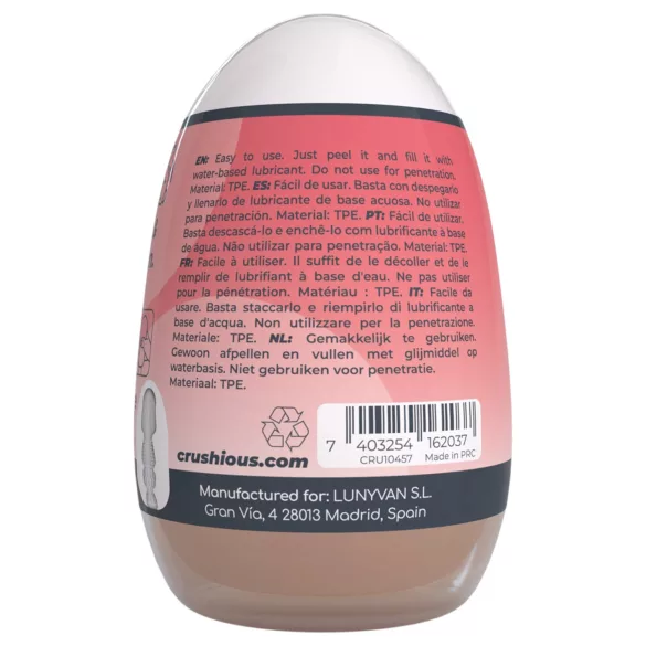 Crushious Ezy Egg Mouth - ovo masturbador (cor de pele)
