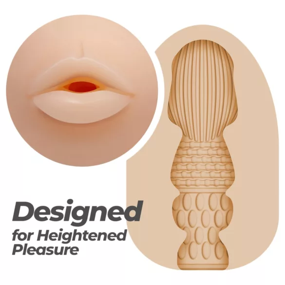 Crushious Ezy Egg Mouth - ovo masturbador (cor de pele)